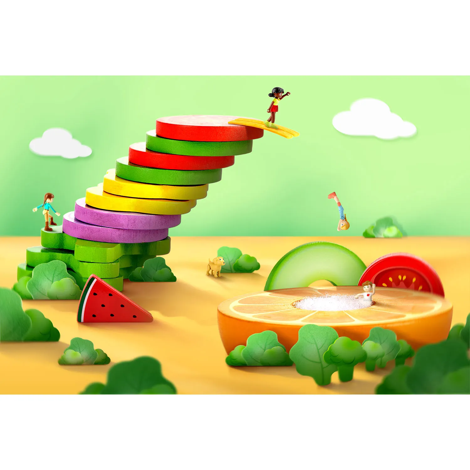 Набор игровой HAPE для детей «Салат из овощей», 40 предметов E3174_HP