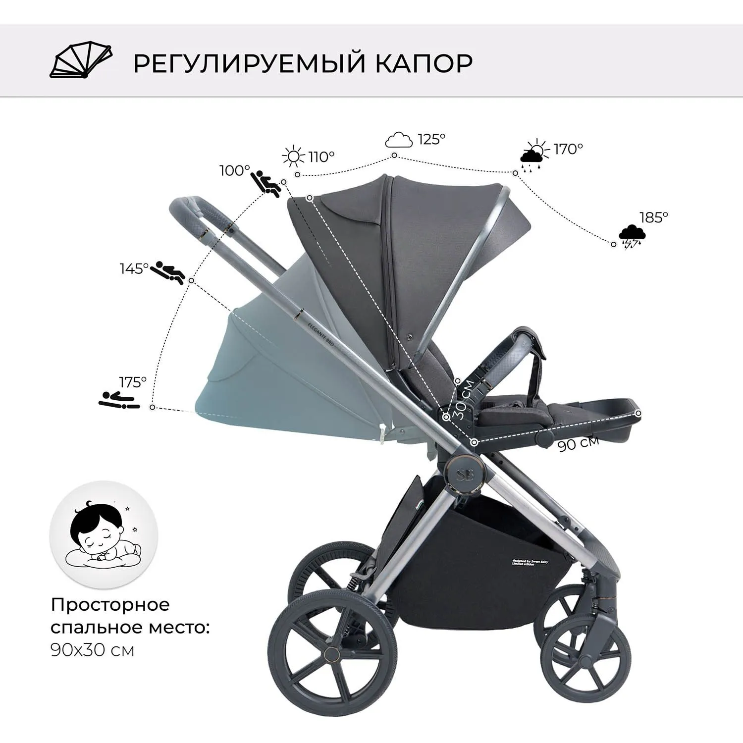 Коляска 2 в 1 Sweet Baby Elegante BRD