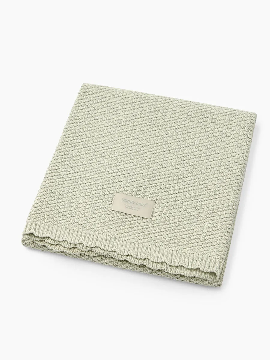 Плед Happy Baby детский 100х100 см светло-оливковый (light olive) 87584. Изображение 1