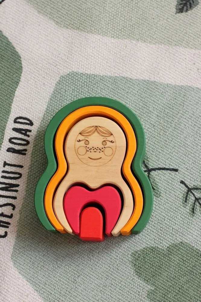 Пирамидка-пазл Skandico «Матрешка»