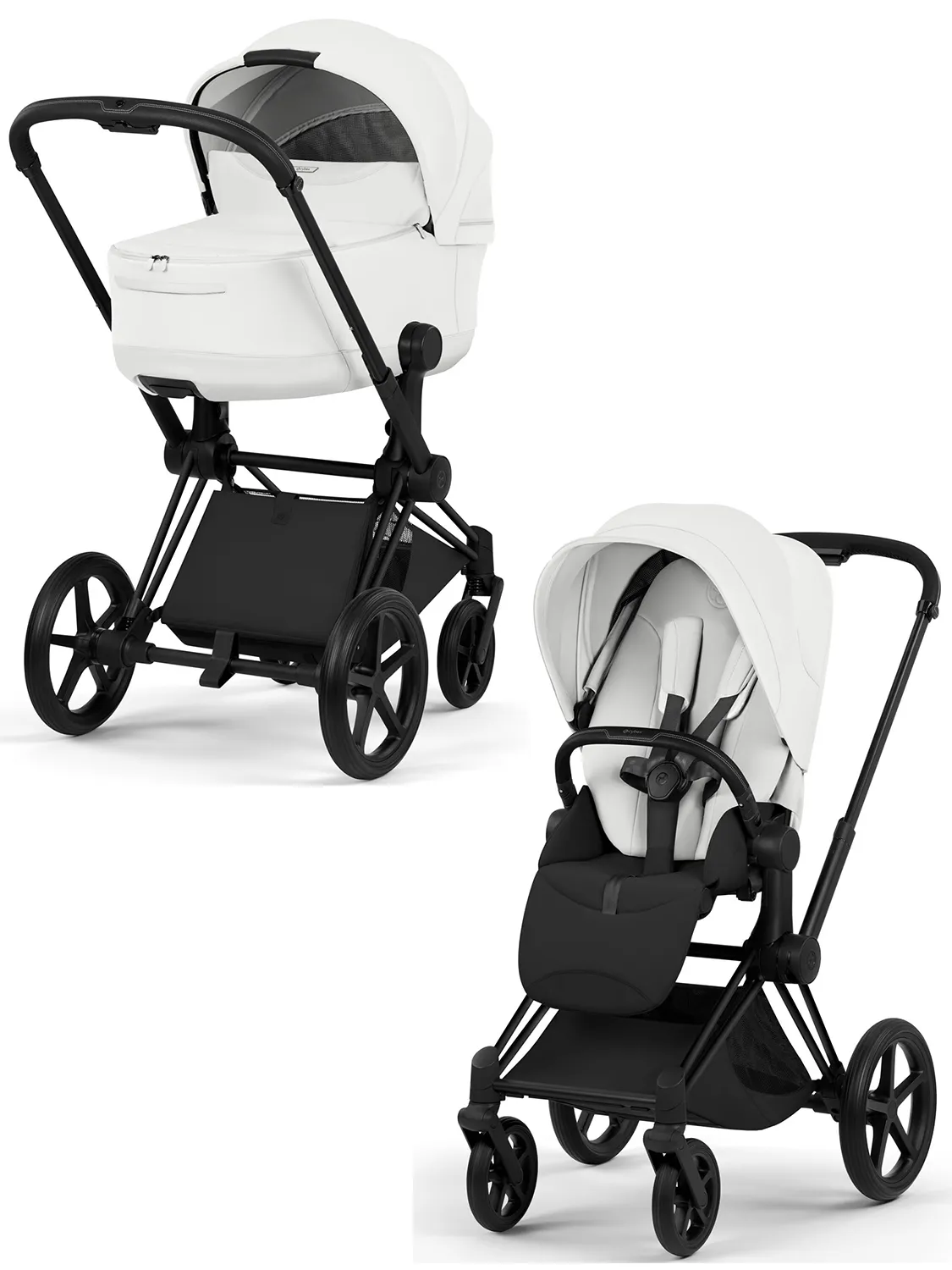 Коляска 2 в 1 Cybex Priam Style шасси Matt Black