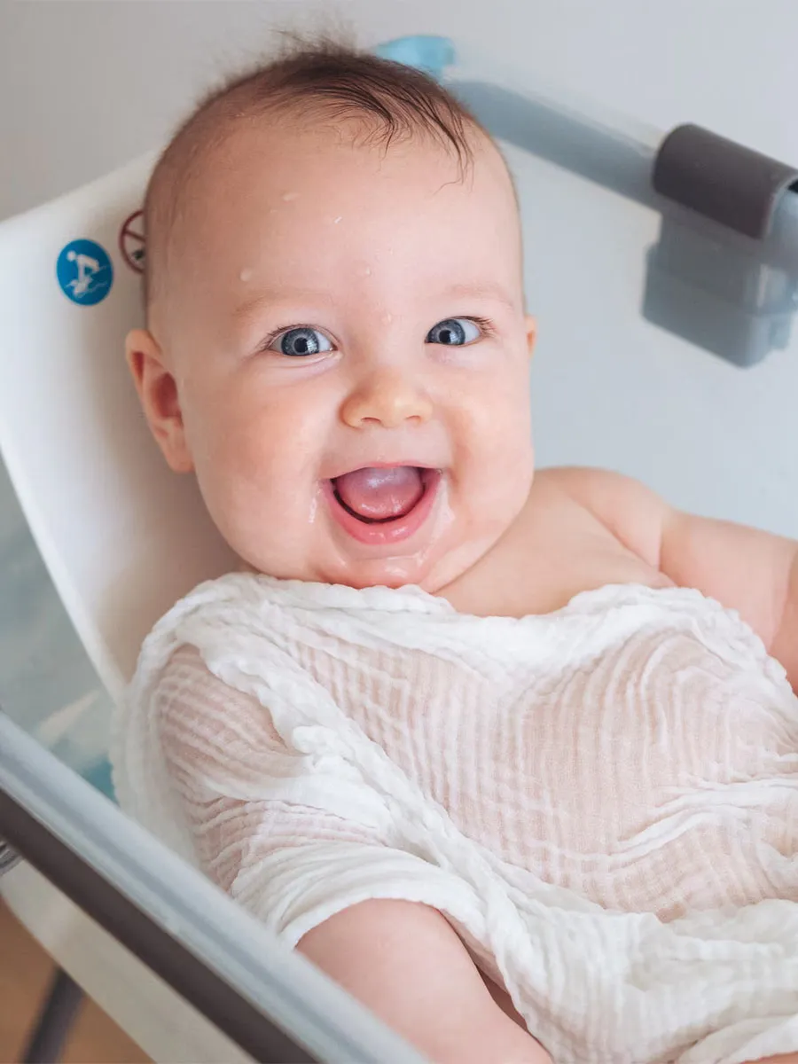 Ванночка с горкой Stokke Flexi Bath Bundle, Tub with Newborn Support Голубой (Ocean Blue) 531513. Изображение 12
