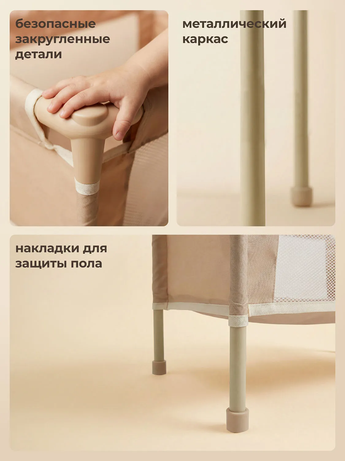 Кроватка UNIX Kids Doll для кукол Бежевый (Camel) DOLLCRIBCL