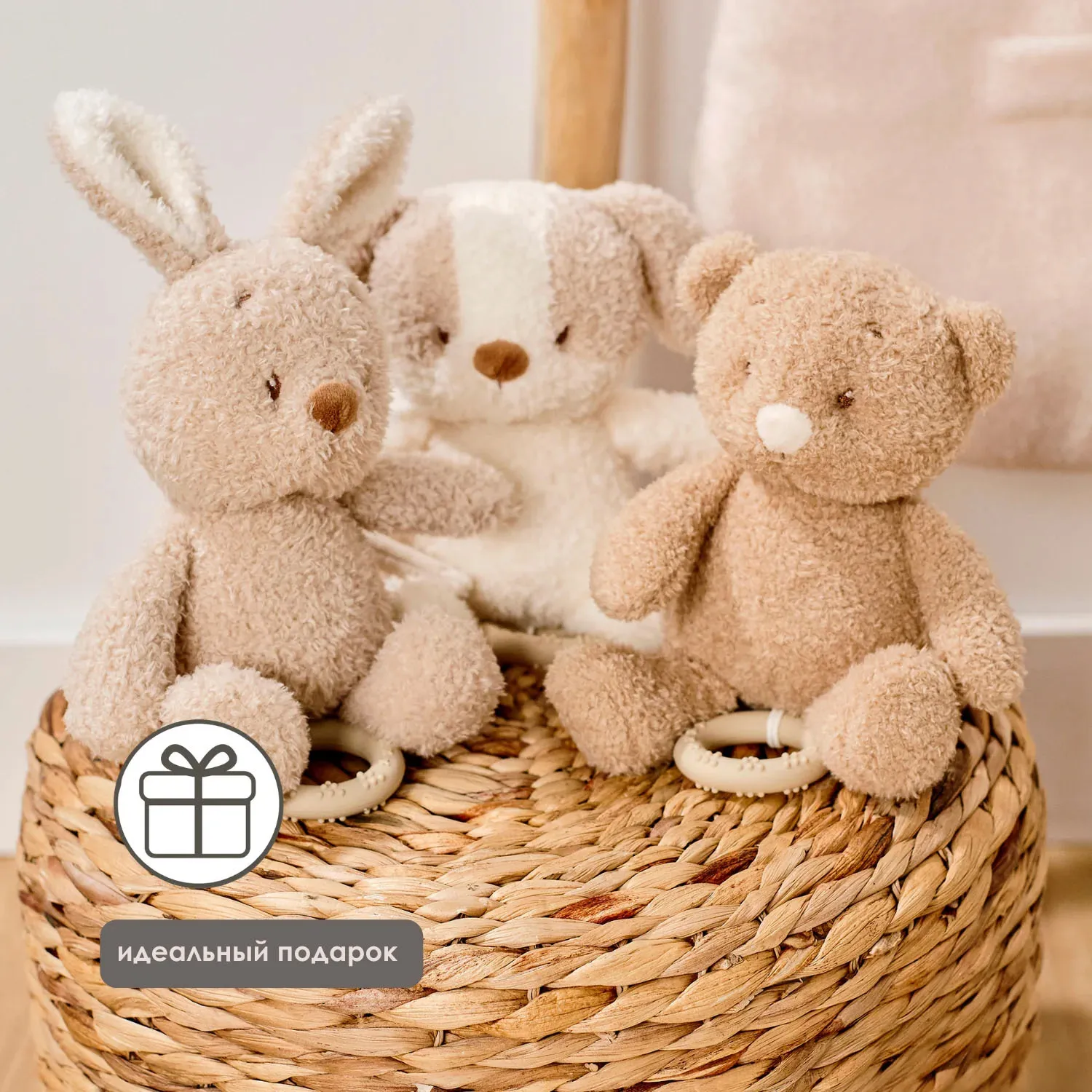 Игрушка мягкая Nattou Musical Soft toy TEDDY Кролик музыкальная 856386