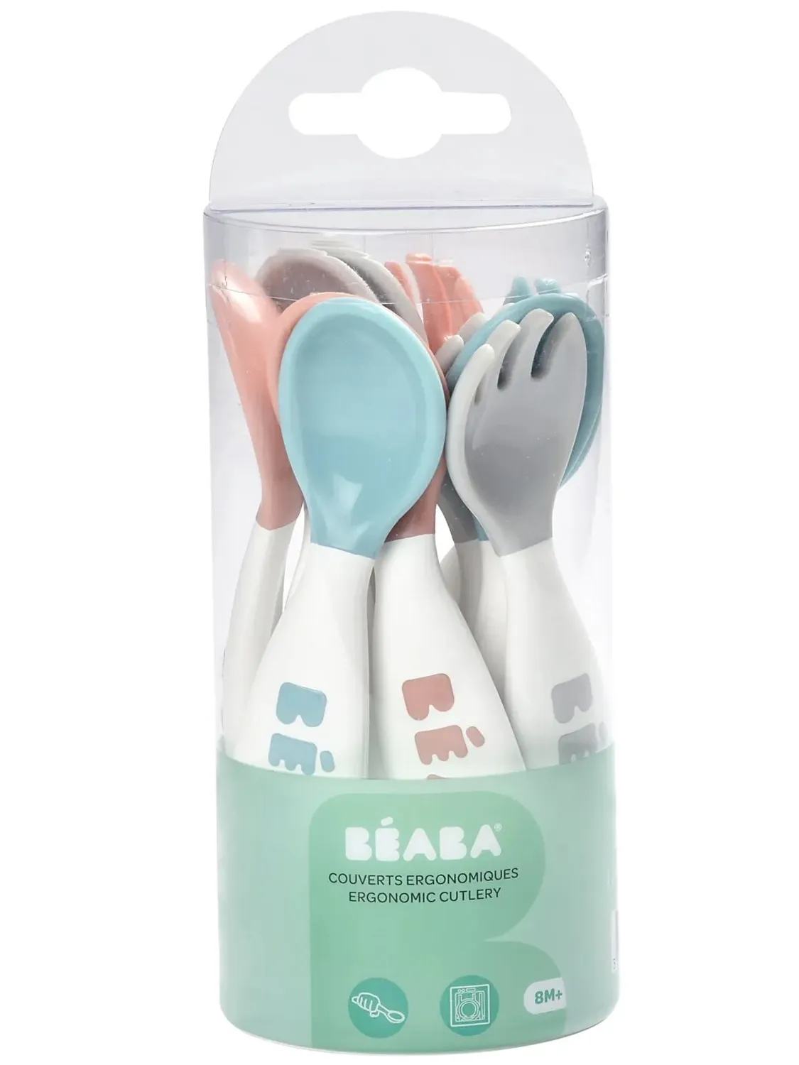Набор Beaba эргономический 6 ложек и 4 вилки 913471