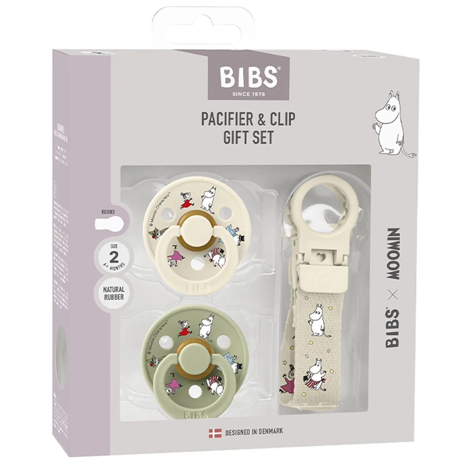 Набор пустышек BIBS x Moomin 2 шт. с держателем Loop Clip