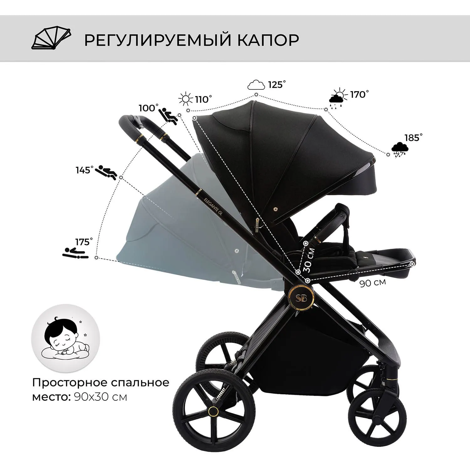 Коляска 3 в 1 Sweet Baby Elegante GL