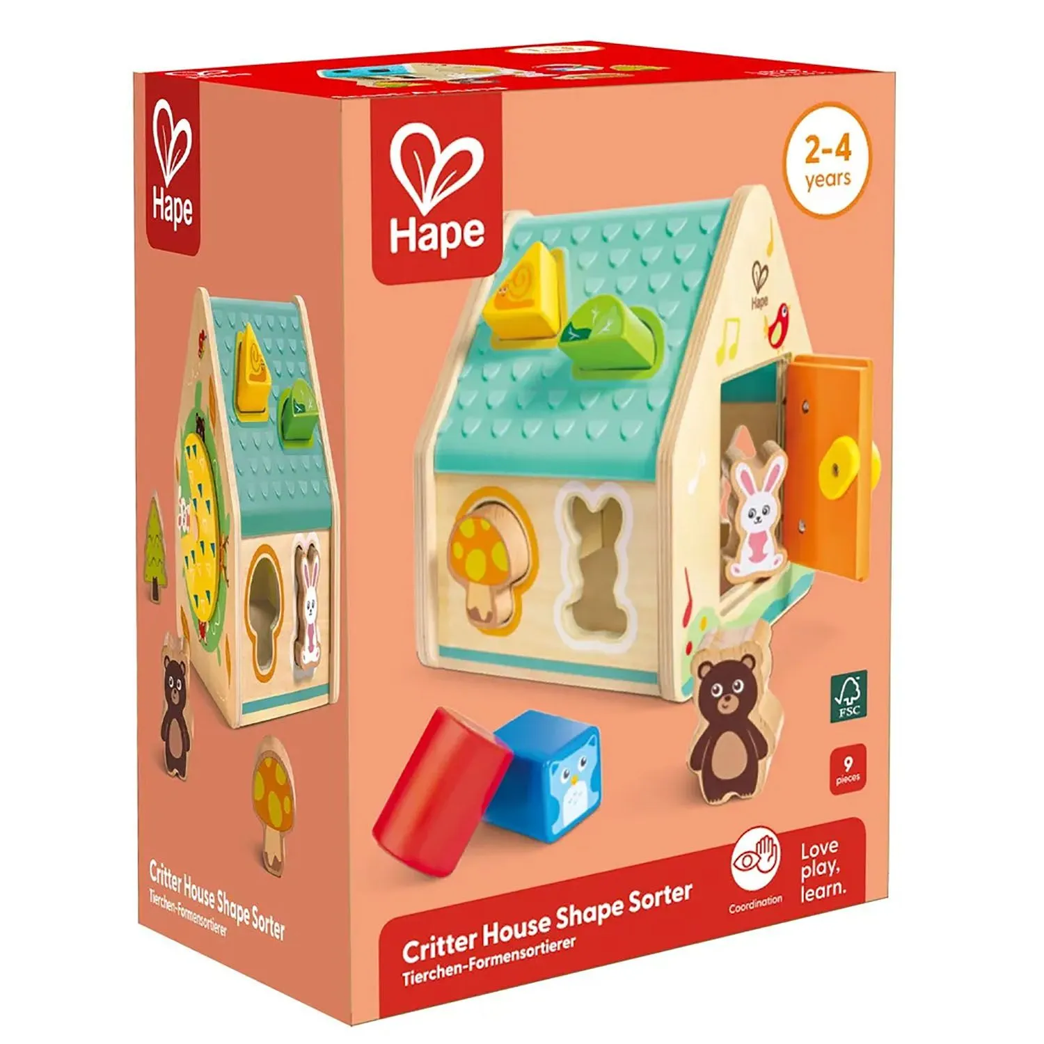 Игрушка HAPE развивающий Cортер «Домик на дереве» E0515_HP