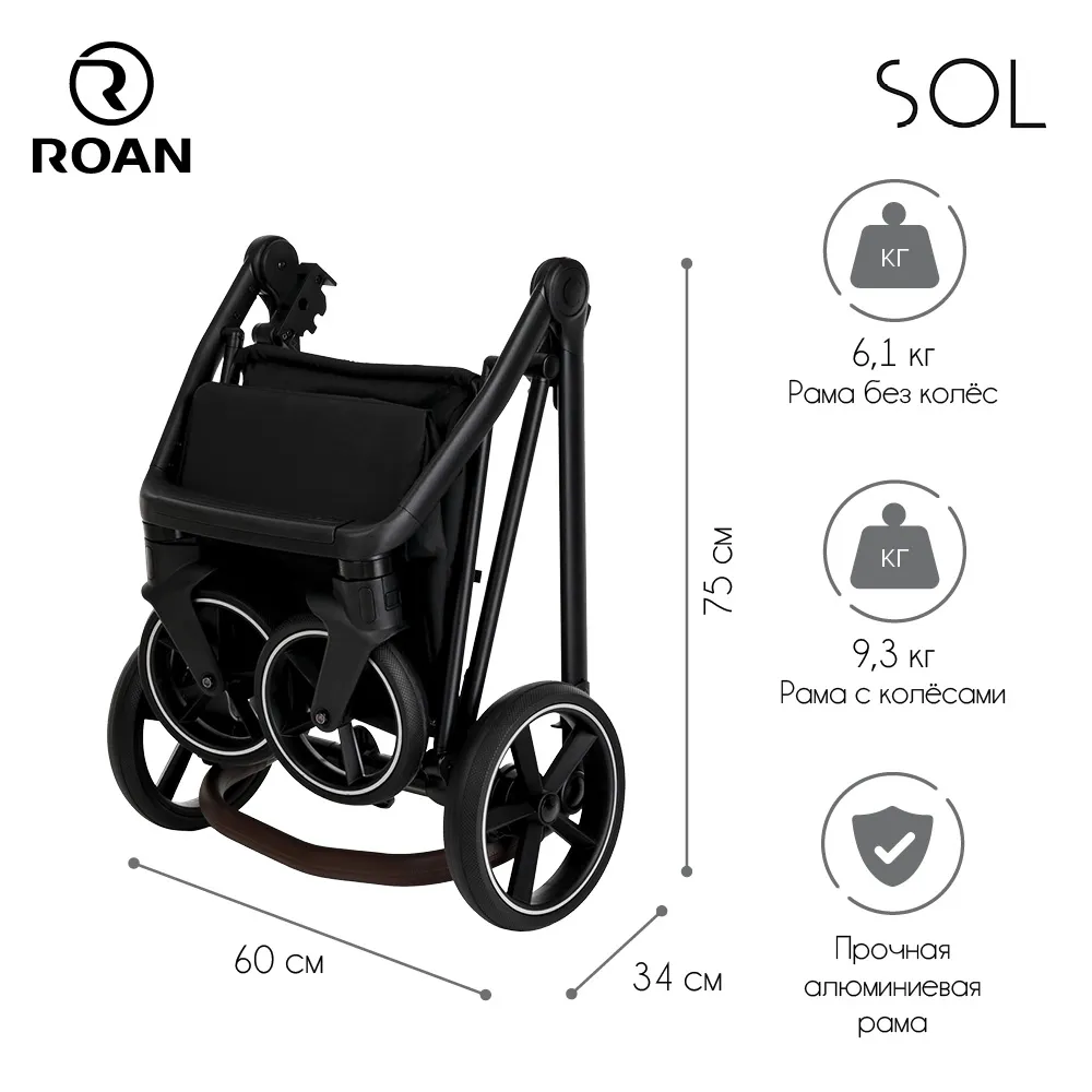 Коляска 2 в 1 Roan Sol