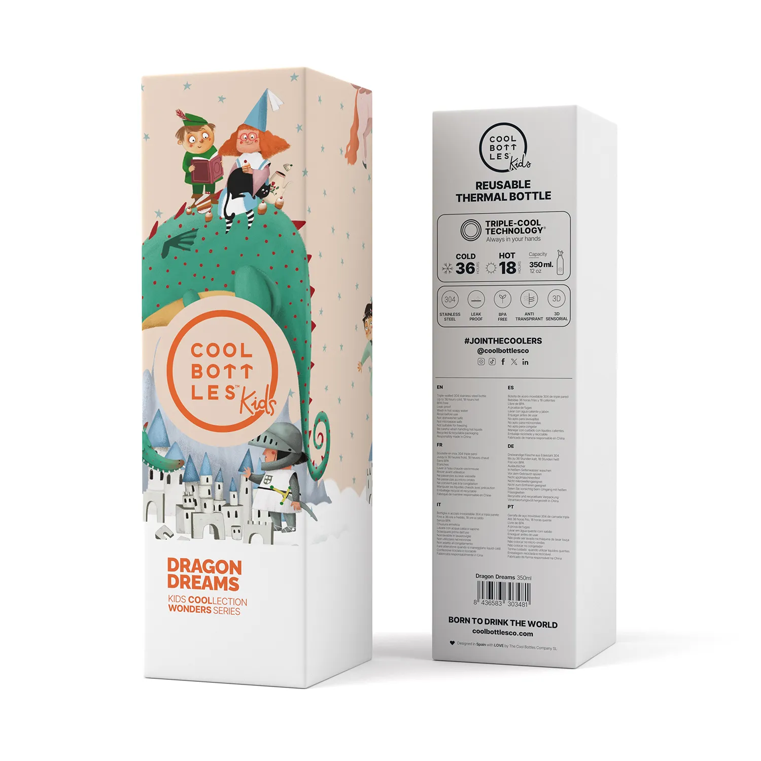 Термос–термобутылка Cool Bottles Kids серия Wonders Dragon Dream 350 мл