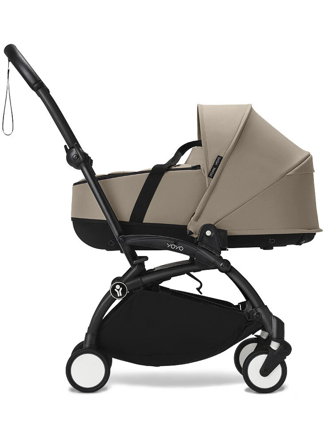 Коляска 2 в 1 Stokke YOYO3 shell, серо-коричневый (taupe), рама черная. Изображение 3