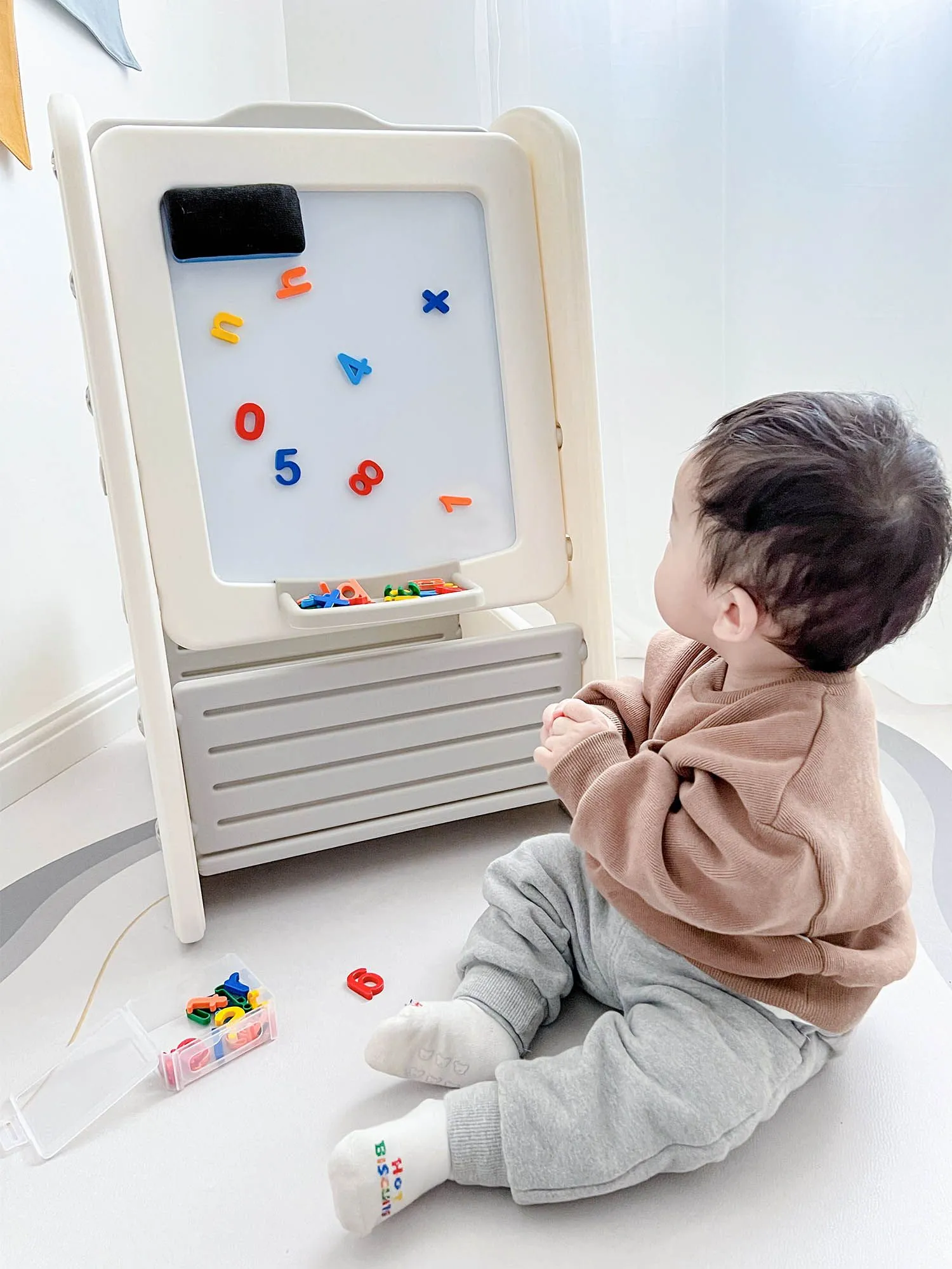 Стол трансформер детский 3 в 1 UNIX Kids Grey со стульчиком PPT3IN1GRY