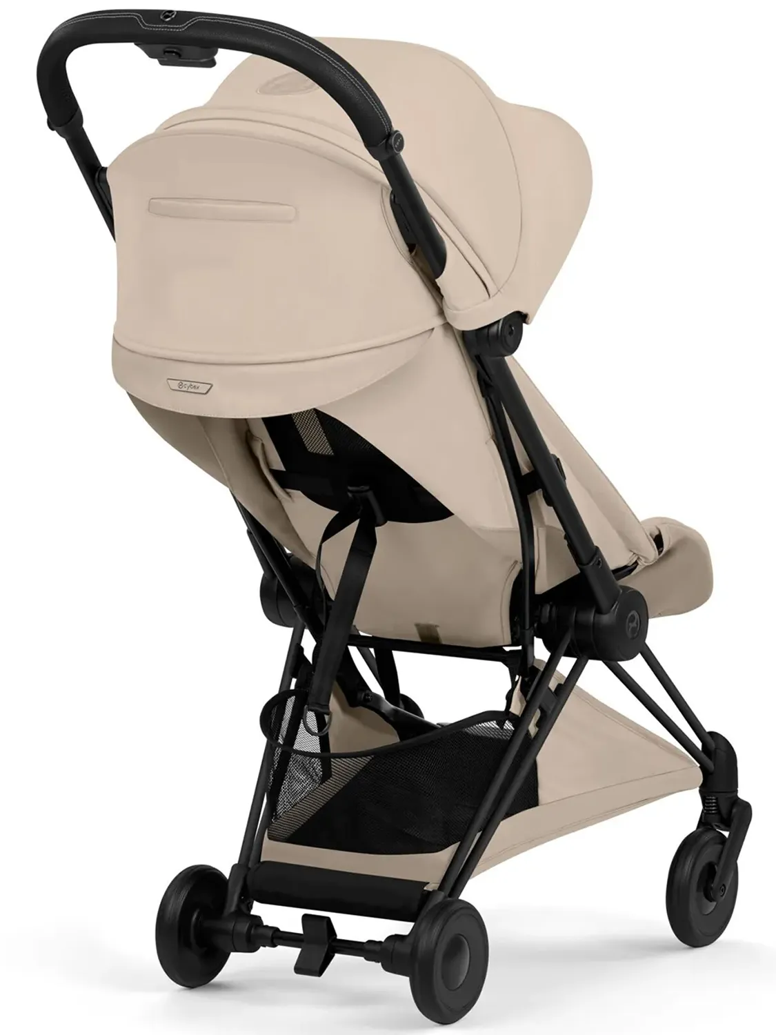 Коляска прогулочная Cybex Coya Style 2026, бежевый, шасси черный (cozy beige/BLK), с дождевиком. Изображение 5
