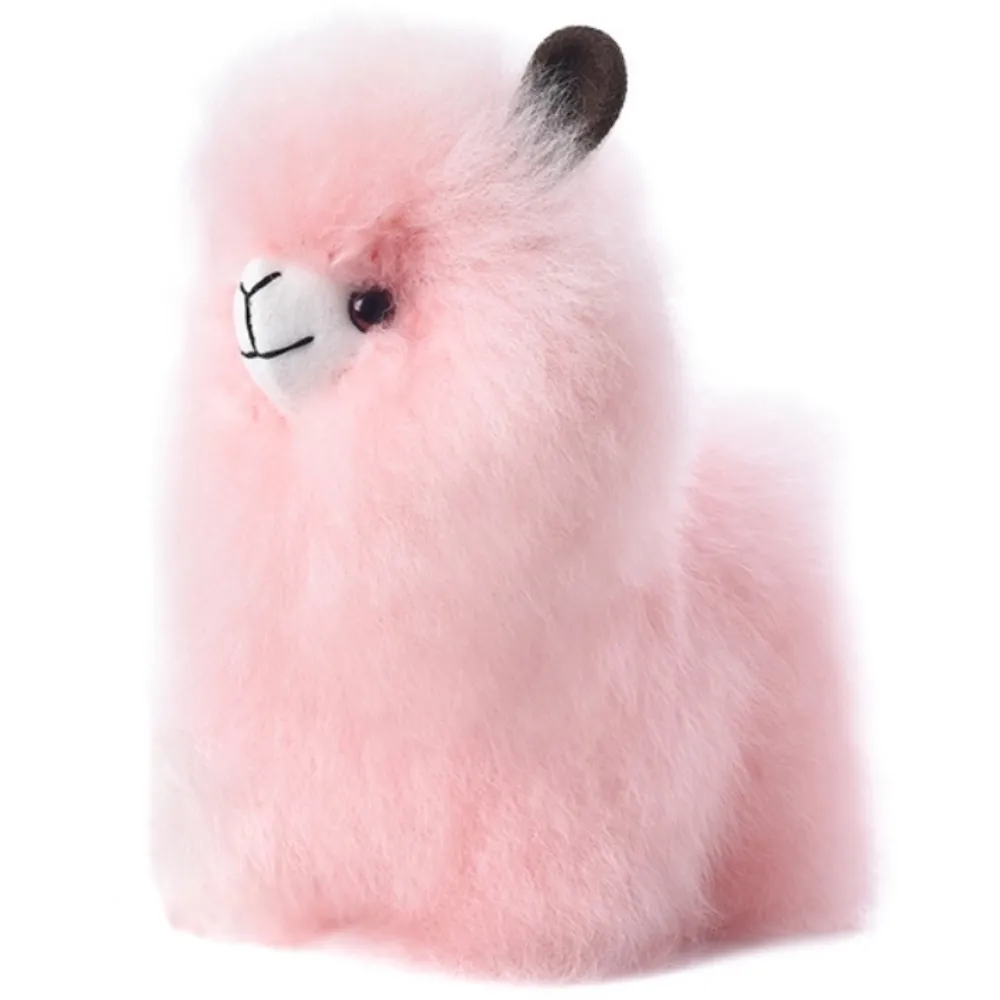 Игрушка мягкая ЛеРаРу Маленькая большеголовая альпака Розовое облачко 18 см