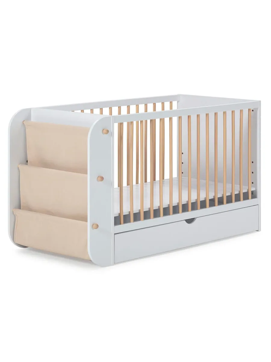Кровать Micuna Salonica 120*60 белый/дерево (white/wood). Изображение 2