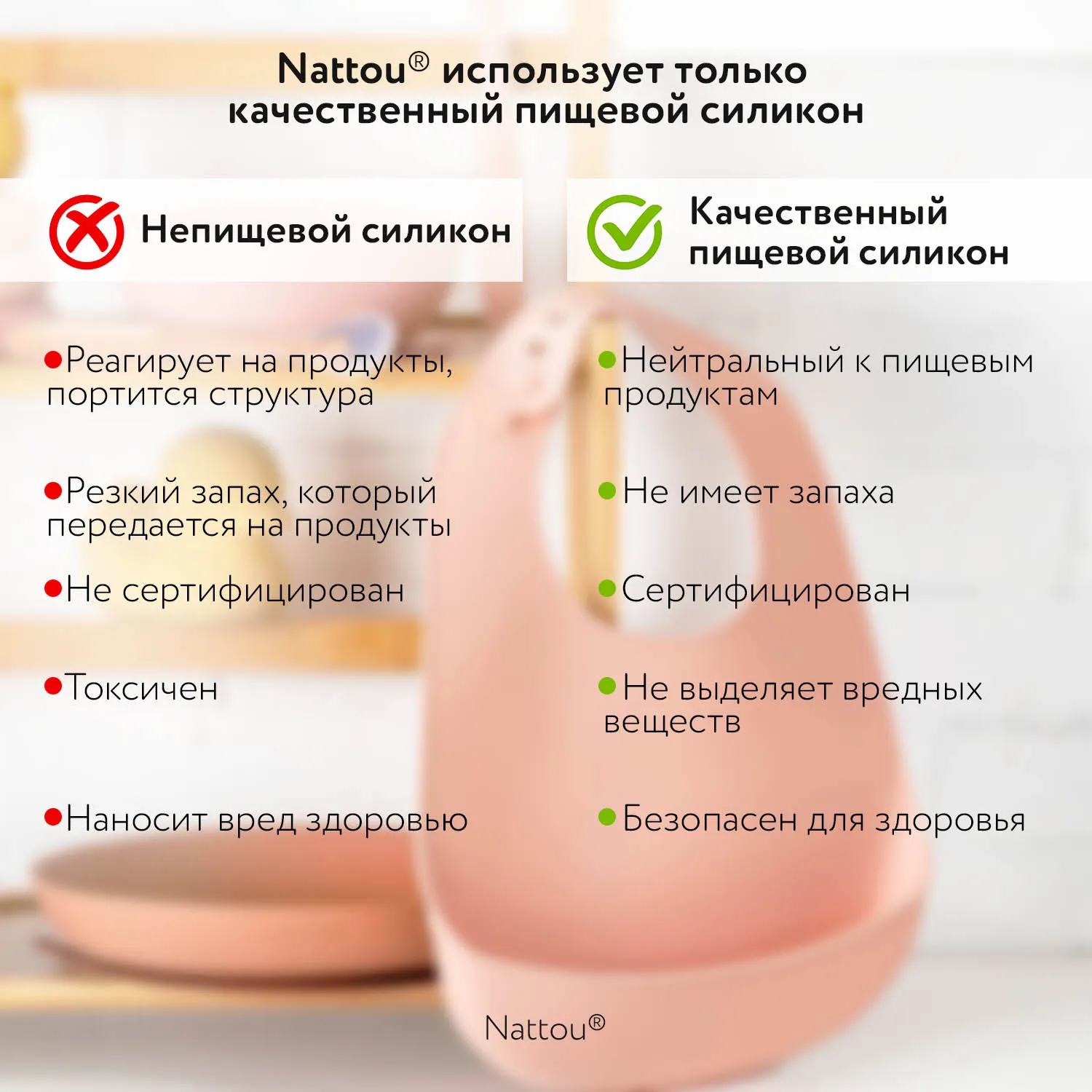 Набор посуды Nattou: тарелка, ложка