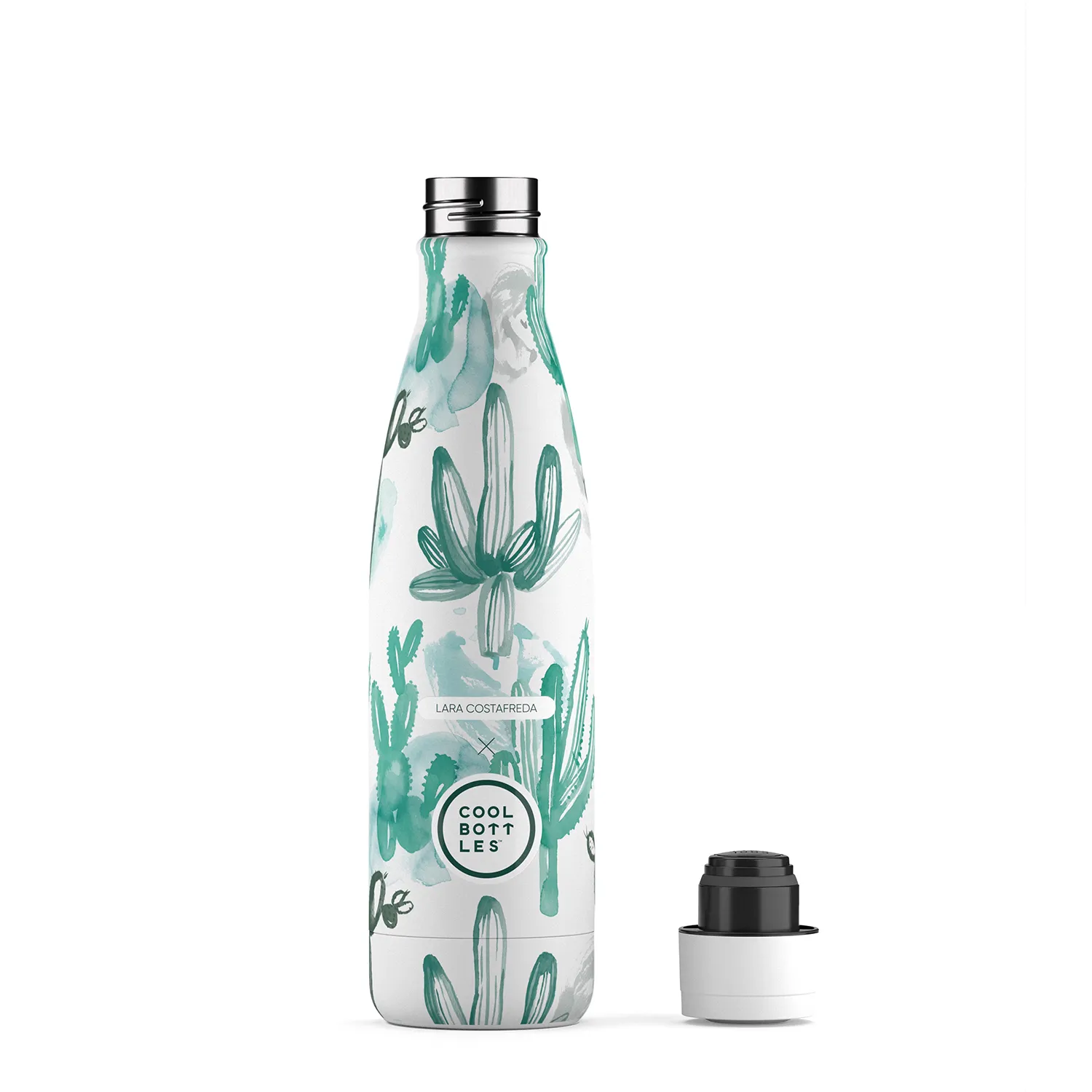 Термос-термобутылка Cool Bottles Lara Costrafreda Watercolor Cactus 500 мл