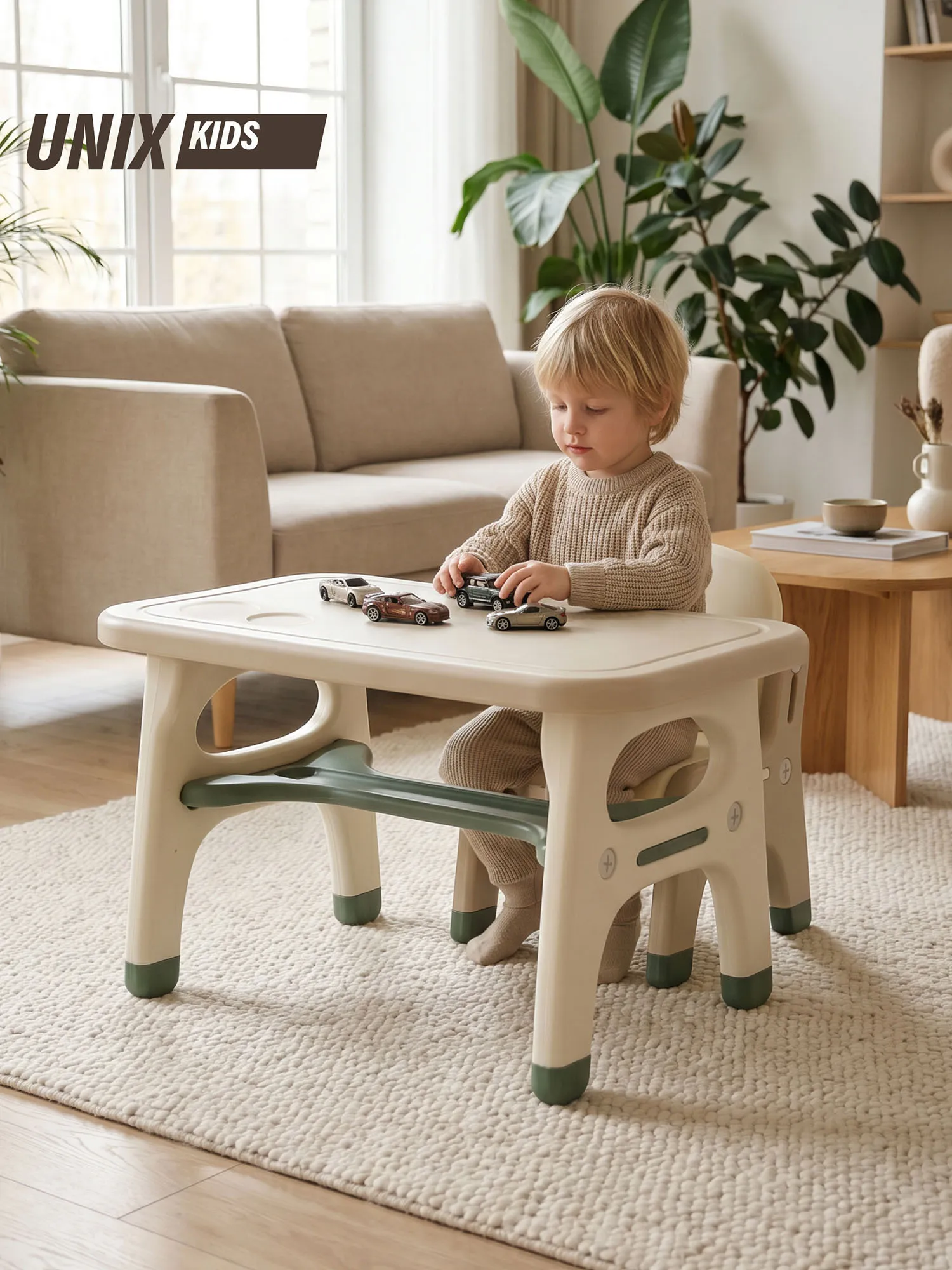 Стол со стульчиком UNIX Kids Dino Зеленый (Green) PTABLE1CHDINOGR. Изображение 4
