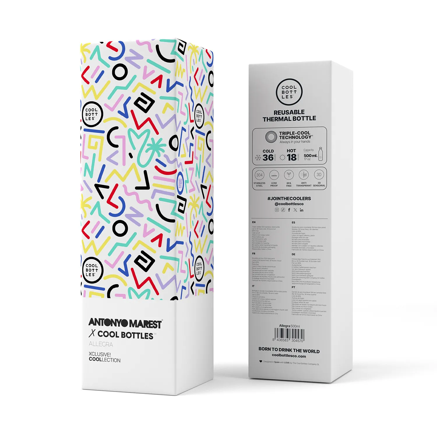 Термос-термобутылка Cool Bottles Antonyo Marest Allegra 500 мл