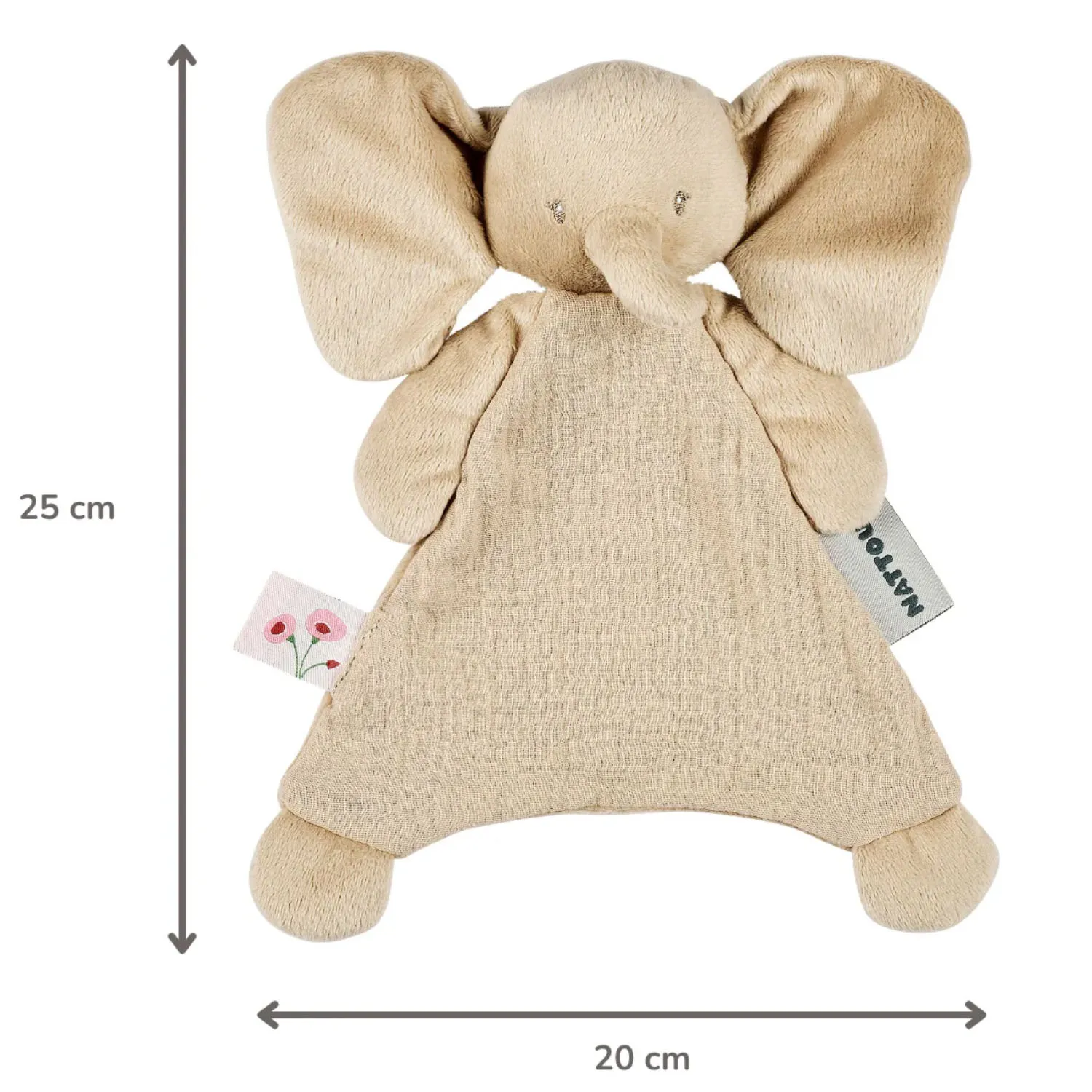 Игрушка мягкая Nattou Doudou малая FANFAN Слонёнок sand 759069