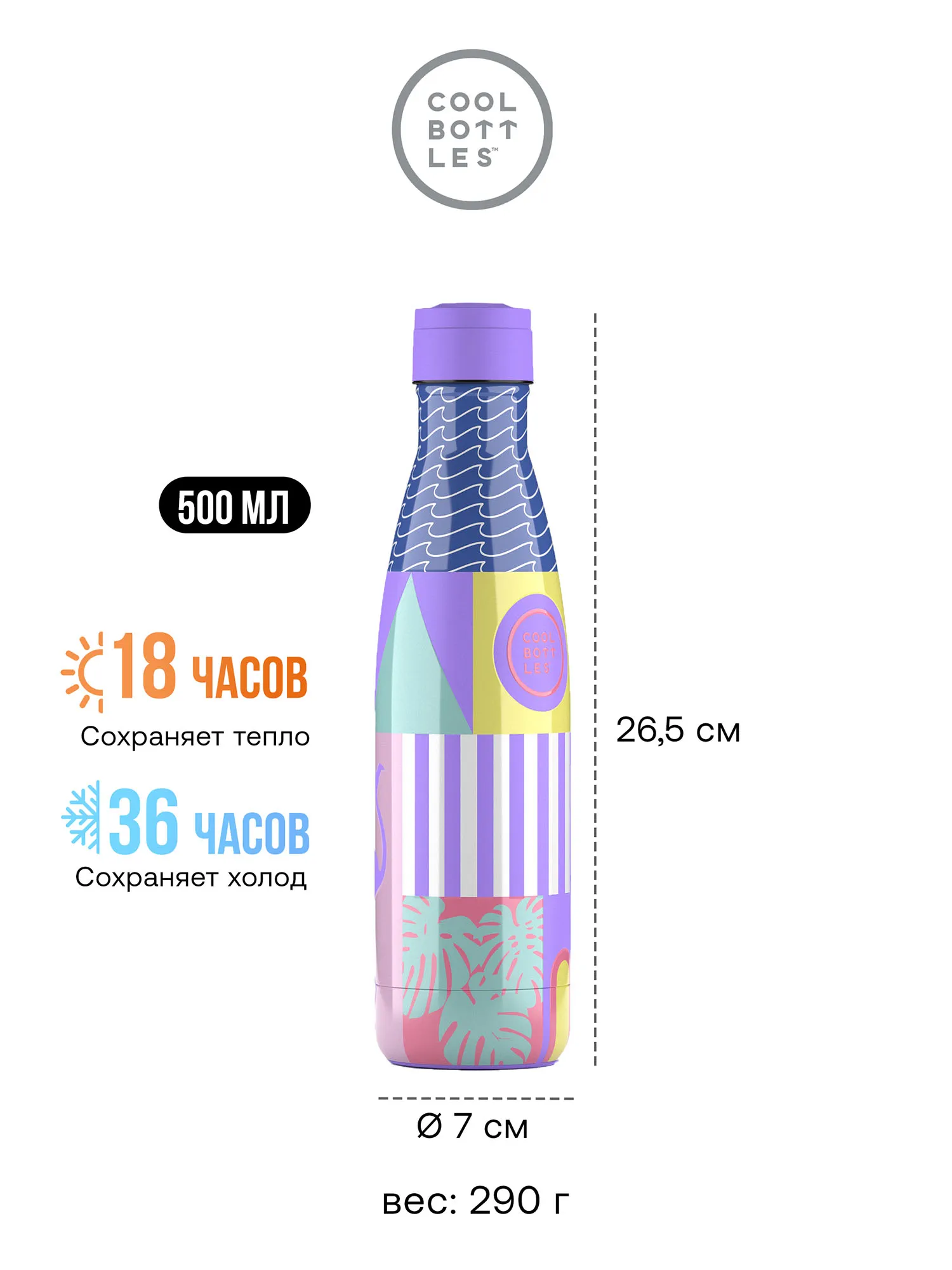 Термос-термобутылка Cool Bottles Antonyo Marest René 500 мл