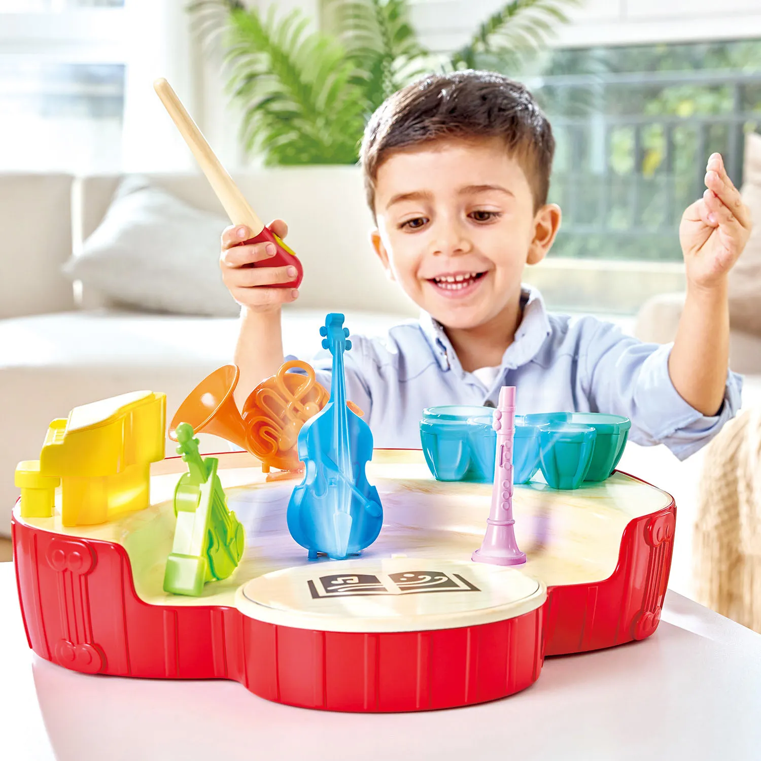 Набор игровой HAPE «Мини-оркестр» Маленький дирижер, интерактивная игрушка свет, звук E0642_HP