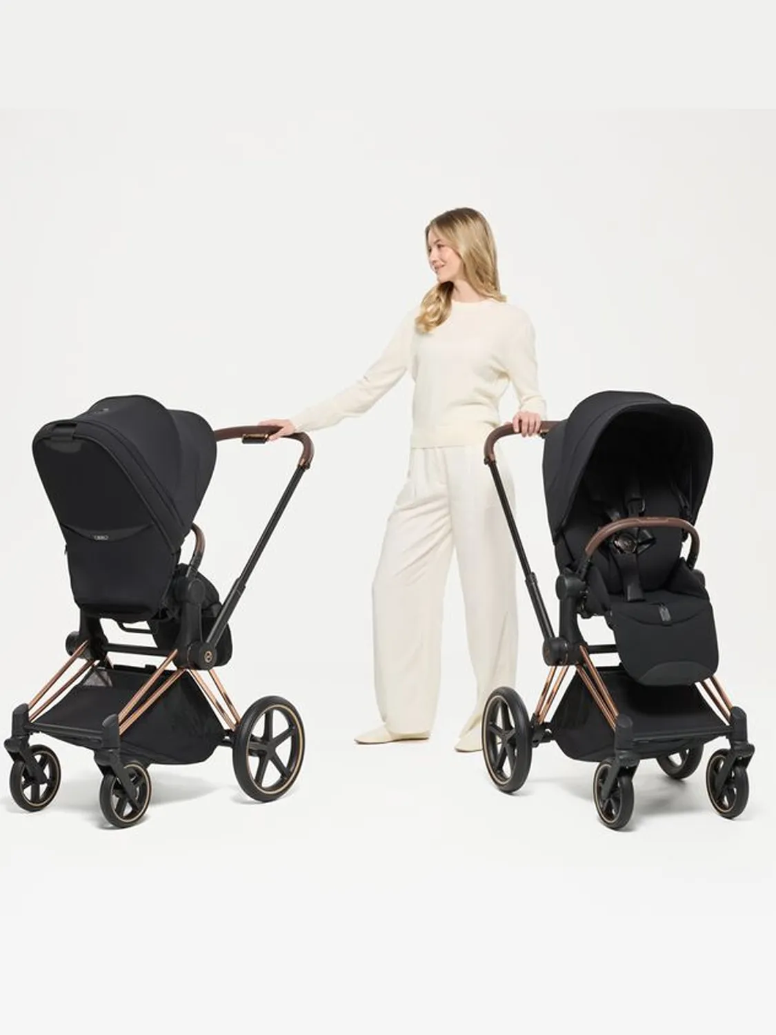 Коляска 2 в 1 Cybex Priam 5 Style шасси Rosegold