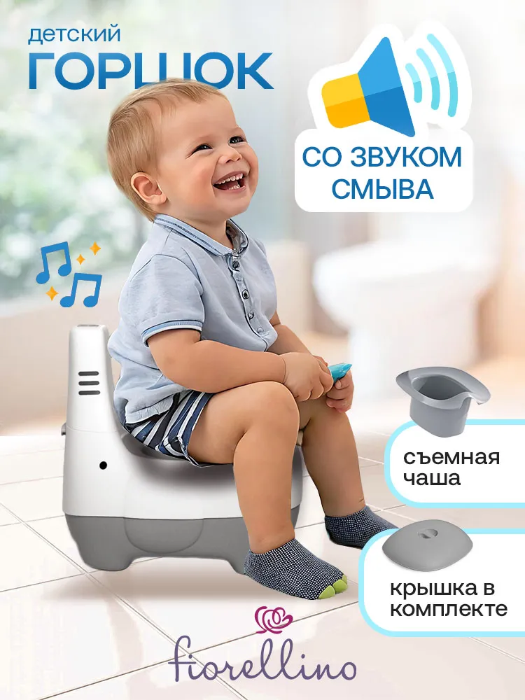 Инновационный пеленальный матрасик Nattou +  Горшок Fiorellino Elephant Слоник BP051