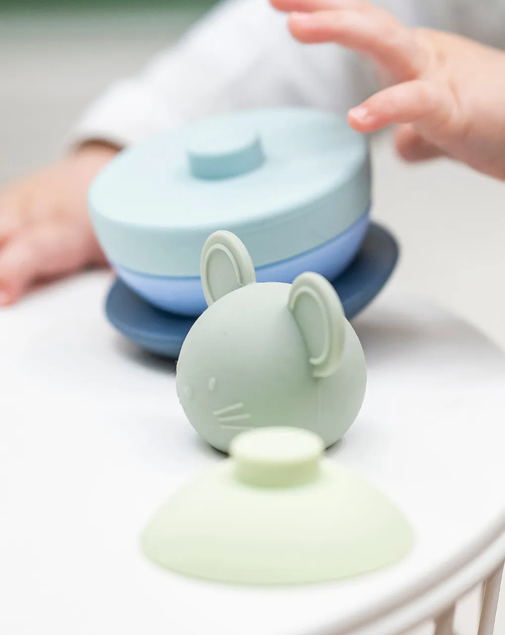 Игрушка-пирамидка Nattou силиконовая Мышка