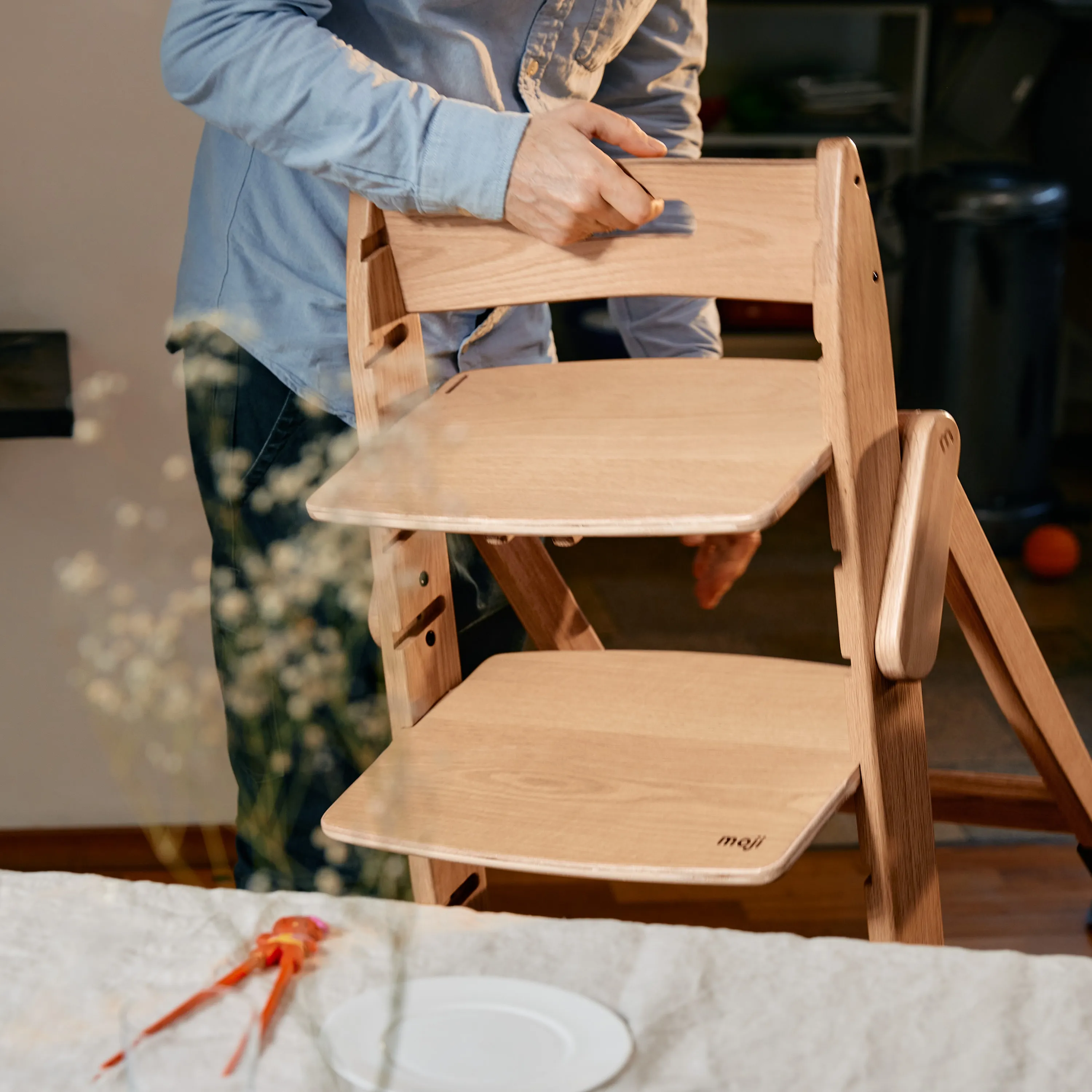 Растущий стульчик Moji by ABC-Design Yippy ВСЁ ВКЛЮЧЕНО oak, текстиль mint