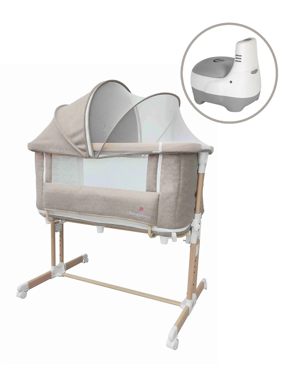 Люлька-колыбель 4 в 1 приставная Fiorellino + Горшок Fiorellino Elephant