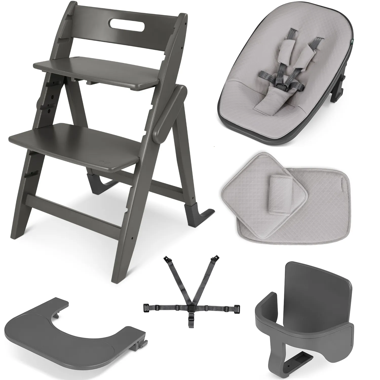 Растущий стульчик Moji by ABC-Design Yippy ВСЁ ВКЛЮЧЕНО cloud, текстиль birch