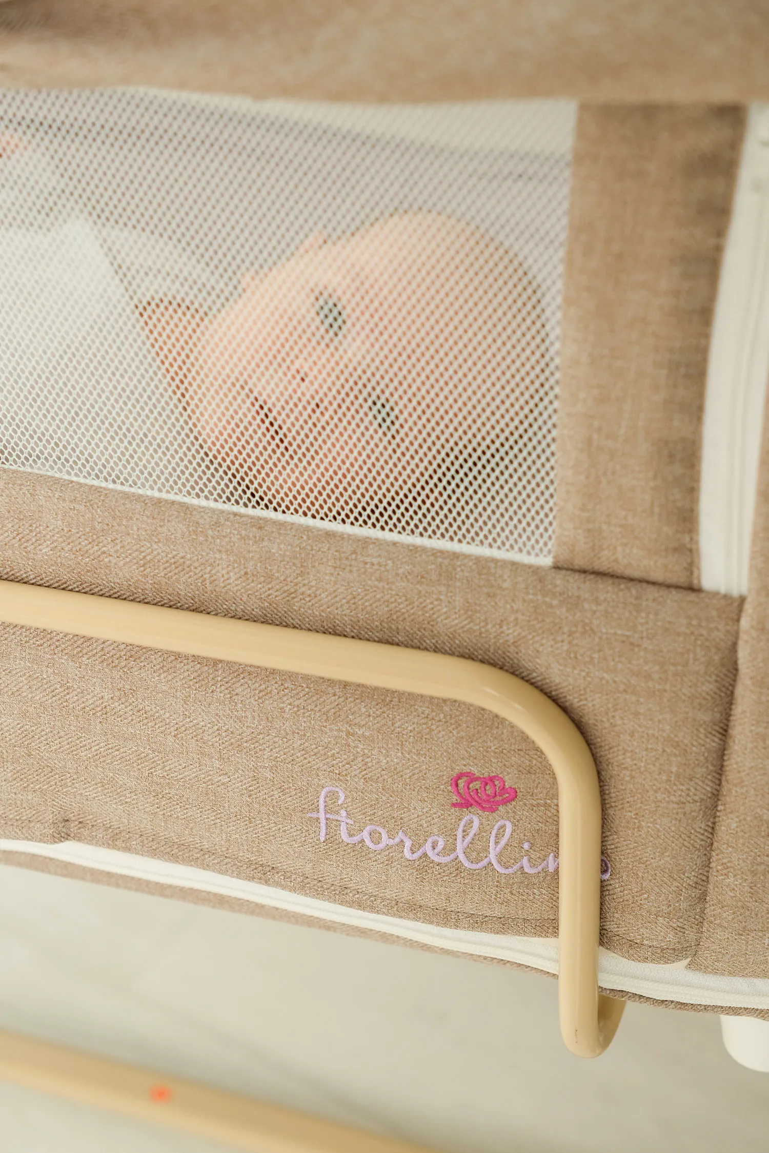 Люлька-колыбель 4 в 1 приставная Fiorellino beige