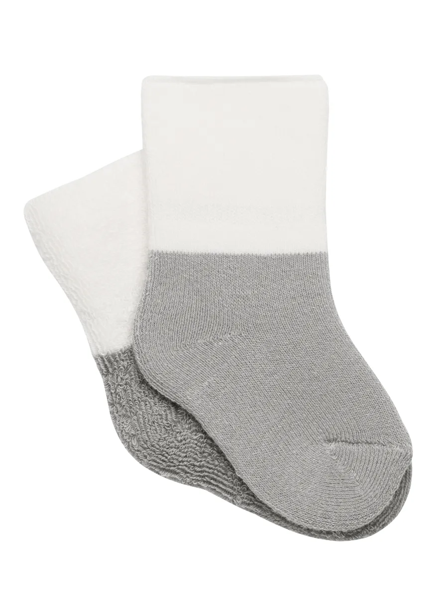 Носки детские махровые Mansita Mi, цв.серо-молочный