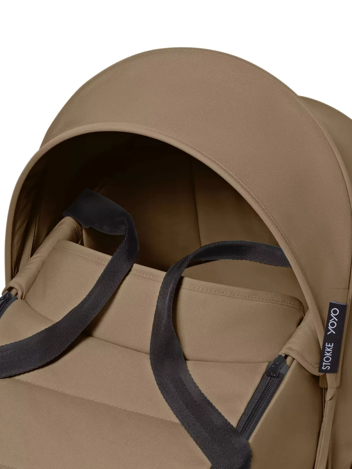 Коляска 2 в 1 Stokke YOYO3 shell, кофейный (toffee), рама черная. Изображение 7
