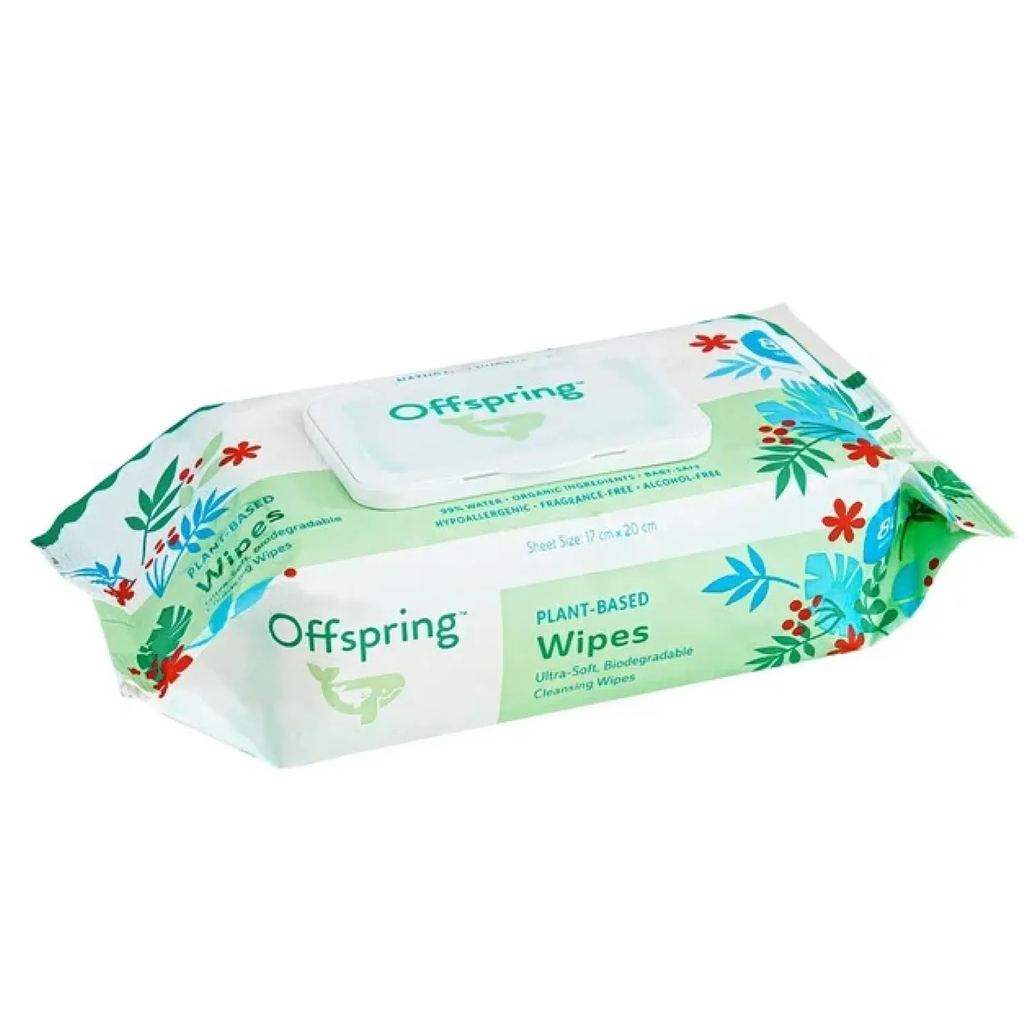 Салфетки биоразлагаемые влажные Offspring 80 шт OF03W80