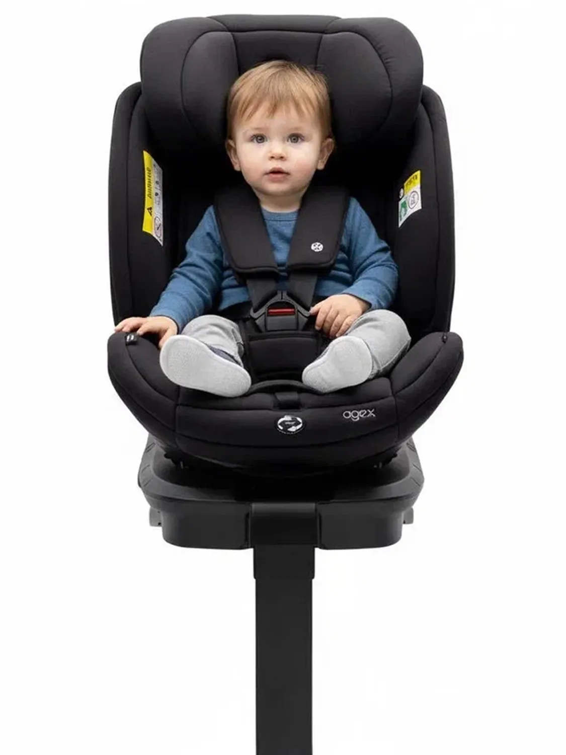 Автокресло 0+/1/2/3 Agex Comfort i-Fix 360 нов, черный (black). Изображение 31