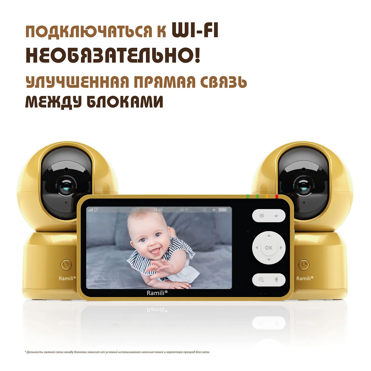 Видеоняня Ramili Baby RV1500X2GOLD