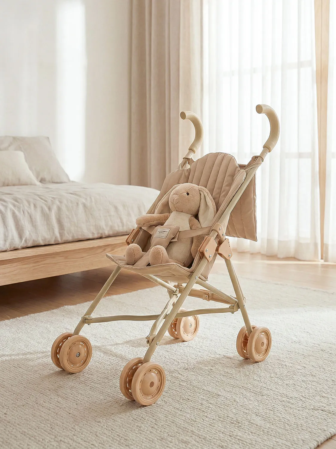 Коляска UNIX Kids Cane Doll для кукол Бежевый (Camel) DOLLCANECL