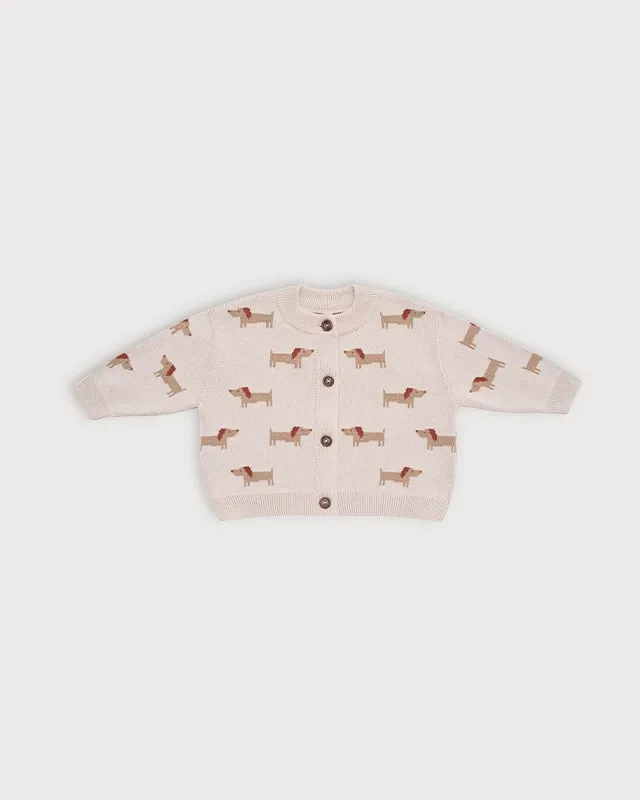 Кардиган детский LoomKnits Собачки Топленое молоко