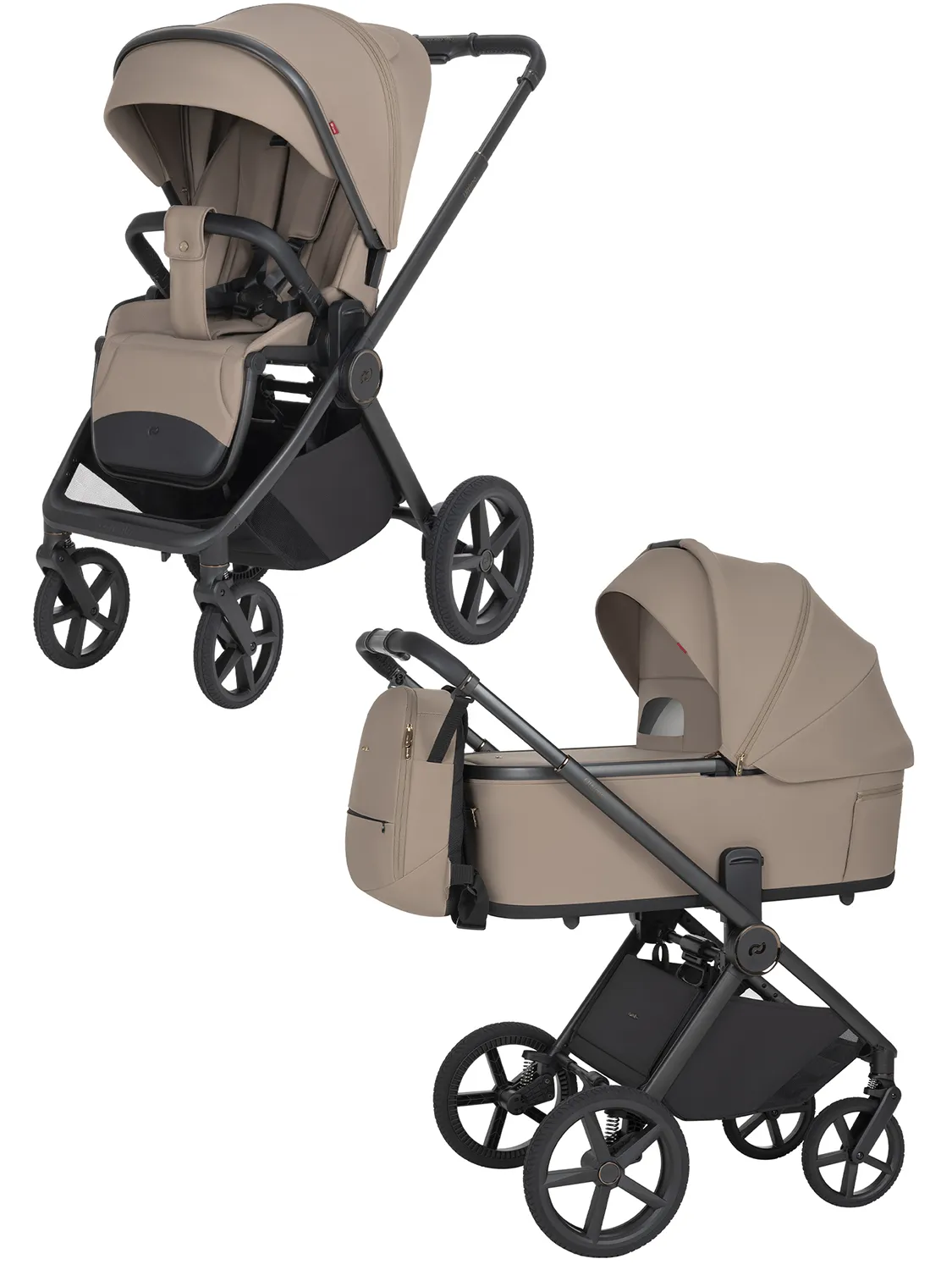 Коляска 2 в 1 Carrello Ultimo F CRL-6701, бежевый (acoustic beige). Изображение 1