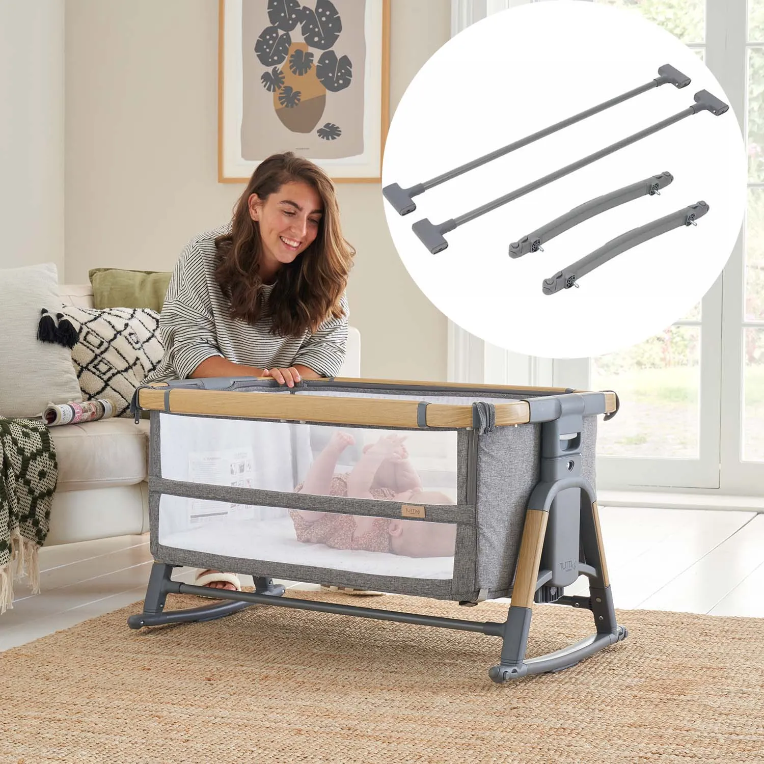 Набор аксессуаров Tutti Bambini для корзины приставной колыбели CoZee XL качалка и опора 211269