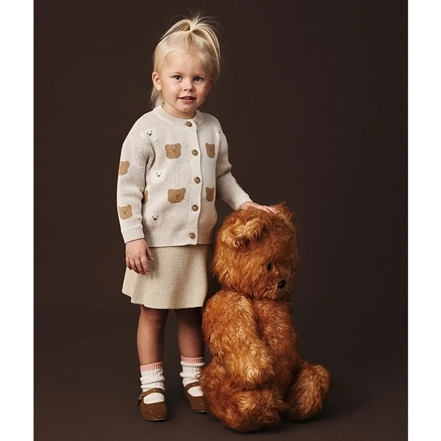 Кардиган детский LoomKnits Мишки бежевый