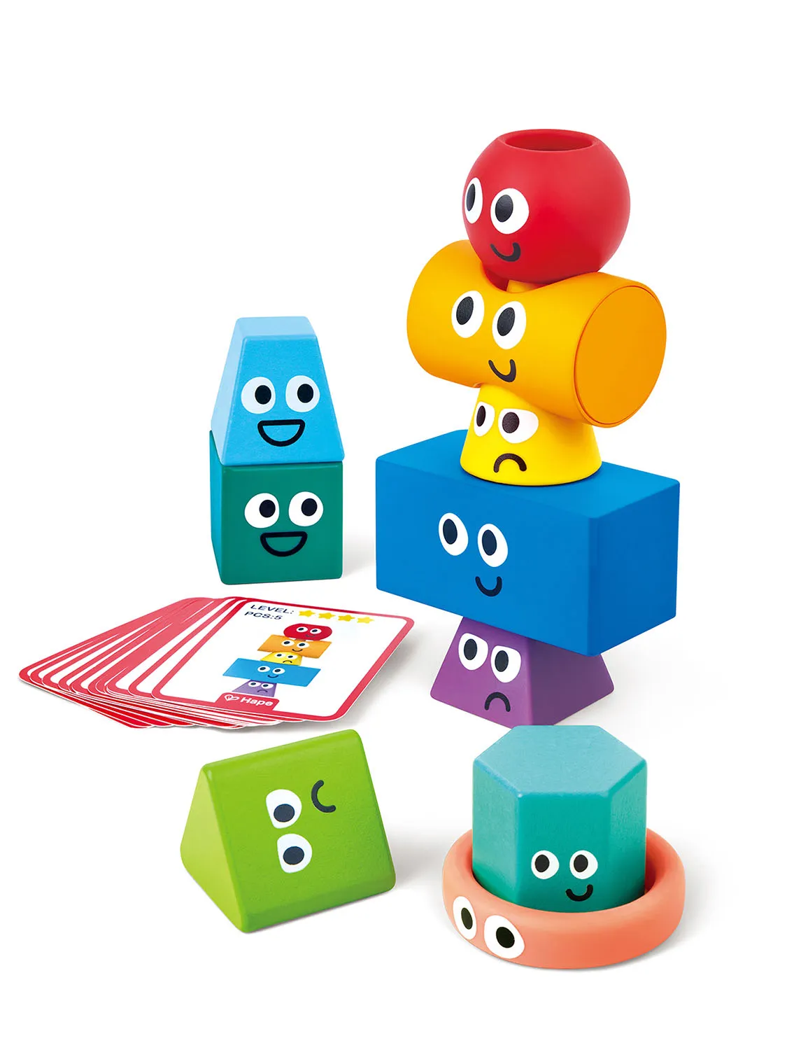 Головоломка HAPE «Умняша» Геометрическая башня (блоки монтессори) E0531_HP