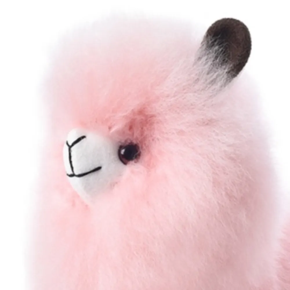 Игрушка мягкая ЛеРаРу Маленькая большеголовая альпака Розовое облачко 18 см