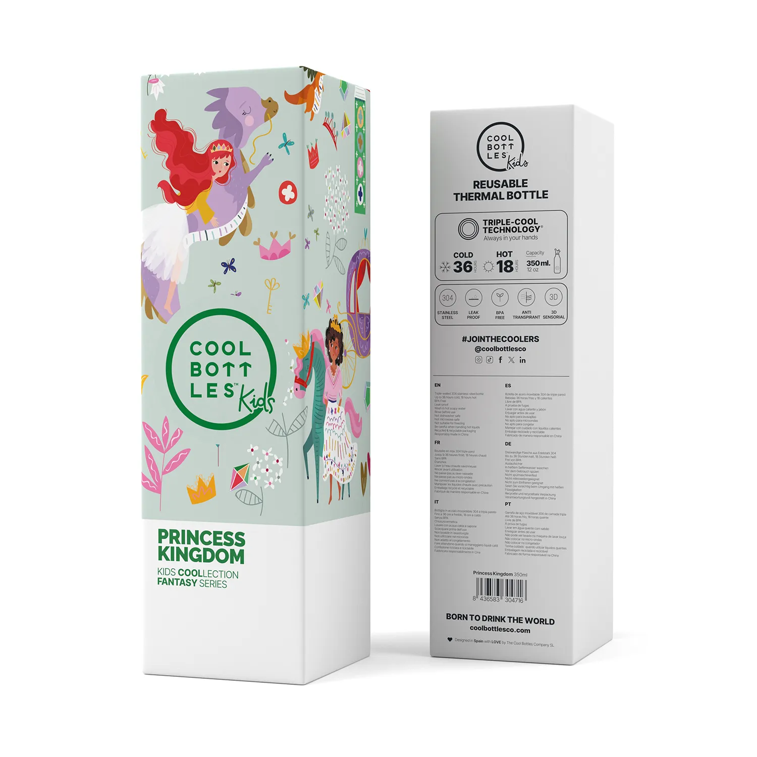 Термос–термобутылка Cool Bottles Kids серия Fantasy Princess Kingdom 350 мл