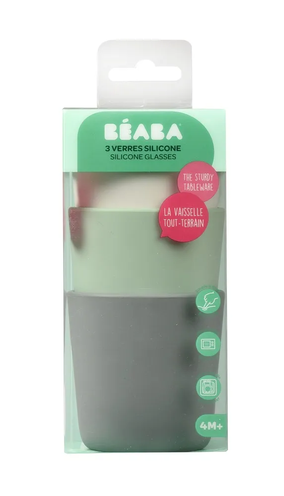 Набор Beaba Lot De 3 Verres Silicone из 3 силиконовых стаканов 180 мл 913545
