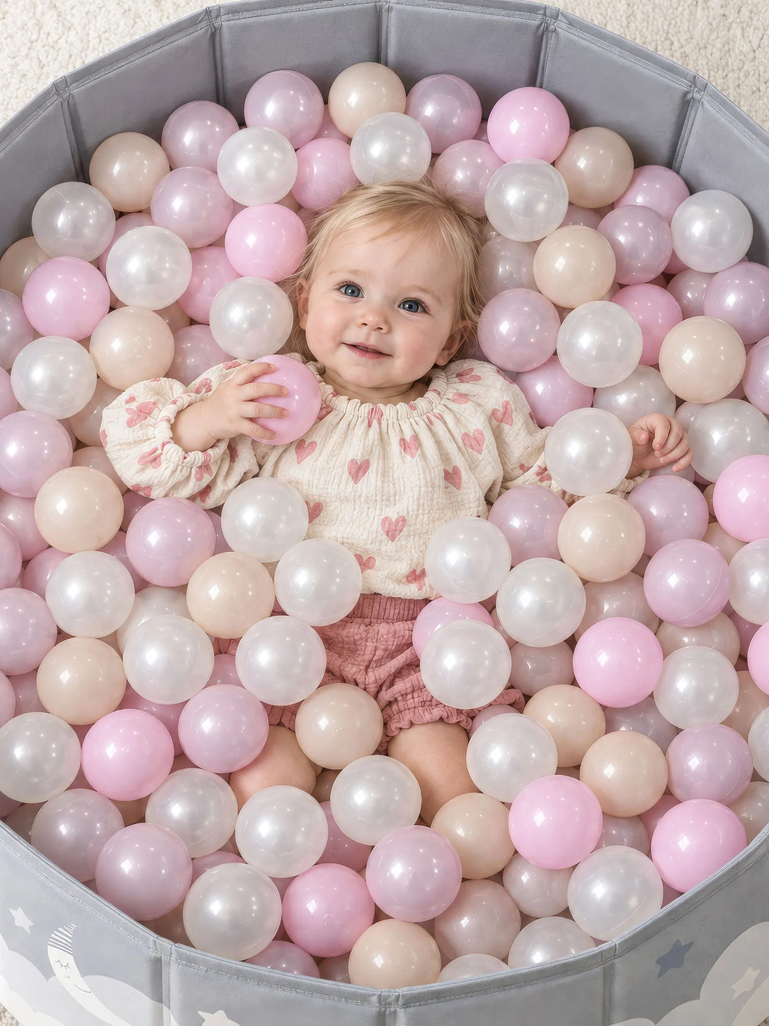 Шарики для сухого бассейна UNIX Kids (150 штук, 4 цвета) Розовый (Pink) PB150P7D4PK. Изображение 4
