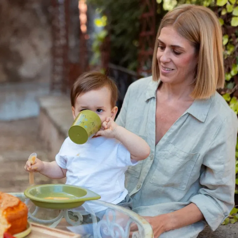 Набор детской посуды Suavinex 4 предмета: тарелка, миска, чашка, ложка (полипропилен)