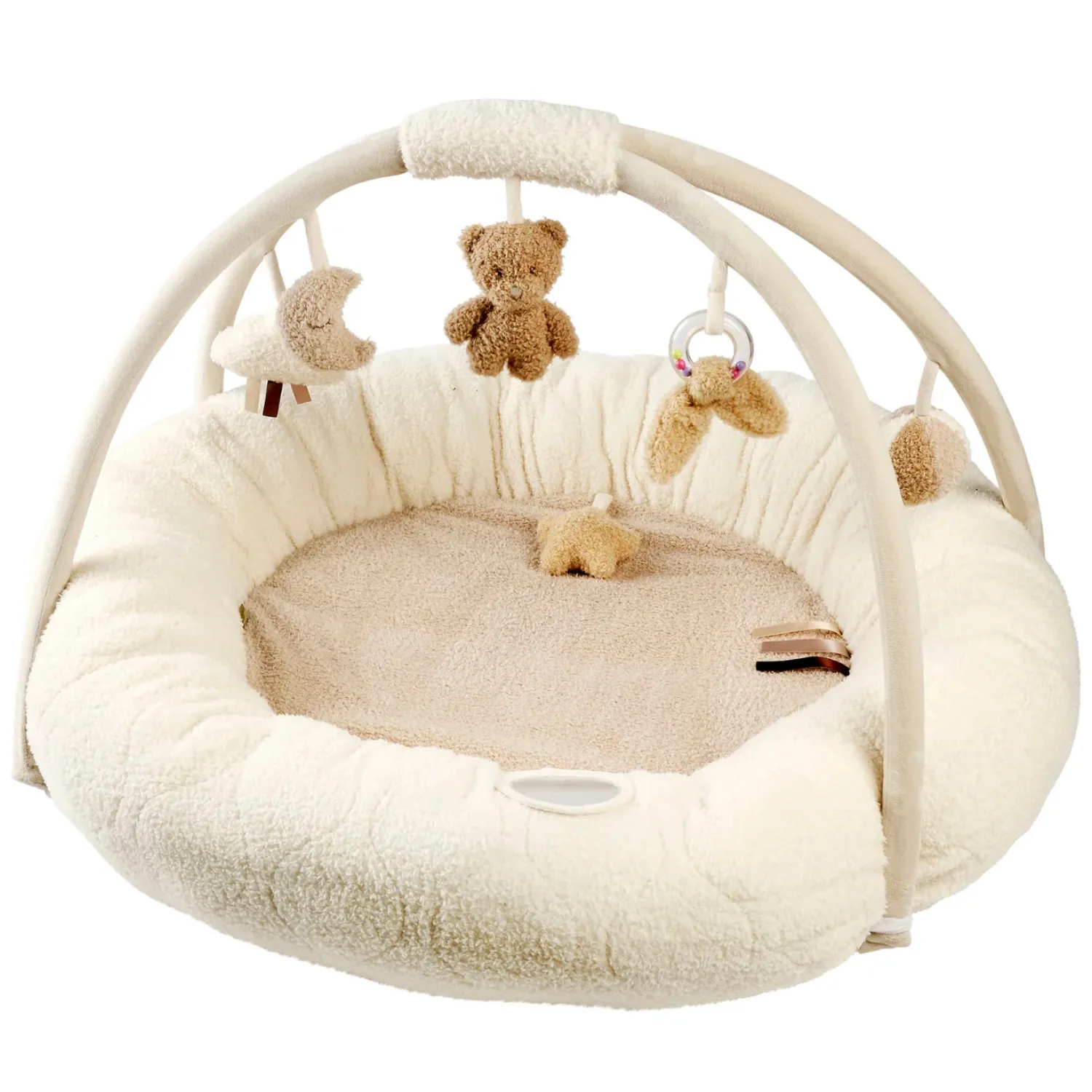 Коврик детский игровой круглый Nattou TEDDY с арками ecru 856409